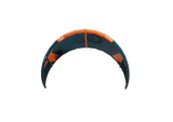 GA-Kites Spark 2026 Lenkdrachen, dunkelblau-orange Nylon, gebogene Form, Frontalansicht