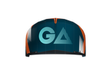 GA-Kites Spark 2026 Kitesegel, dunkelblau mit orange und weißen Akzenten, Frontalansicht