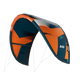 GA-Kites Spark 2026 Lenkdrachen orange-schwarz mit Streben und Leinen, Frontansicht