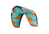 GA-Kites Pure 2026 Kitesegel türkis-orange mit Luftkammern und Verstärkungen, Frontansicht