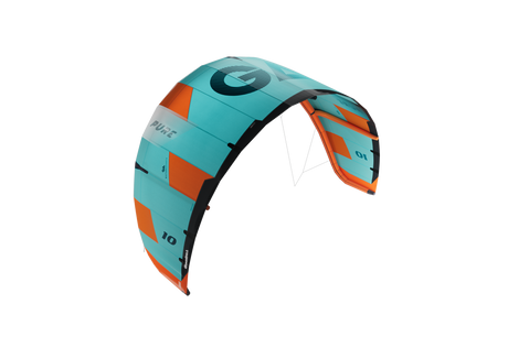 GA-Kites Pure 2026 Lenkdrachen Türkis Orange Detailansicht seitlich
