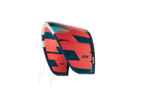 GA-Kites Pure 2026 Kitesegel rot-schwarz mit Leinen, diagonale Panelstruktur, seitliche Ansicht