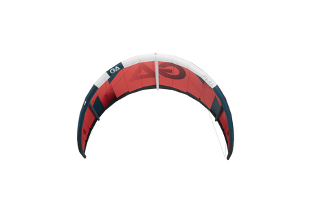 GA-Kites Pure 2026 Lenkdrachen rot-schwarz mit Nylonmaterial, Frontalansicht