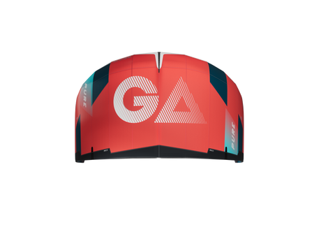 GA-Kites Pure 2026 Lenkdrachen rot mit schwarzen Seitenpanelen, Frontalansicht