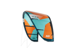 GA Kites MAX 2026 Kitesegel in Türkis, Orange und Schwarz, 10er Größe, Frontalansicht