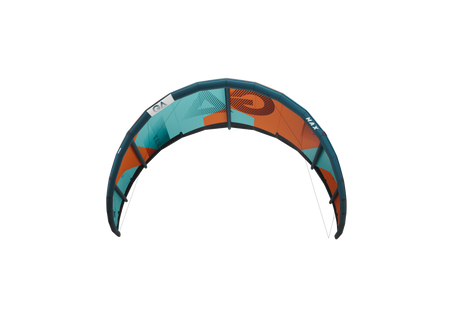 GA Kites MAX 2026 Lenkdrachen in Türkis und Orange, gebogene Form, Frontalansicht