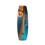 GA 2026 Kiteboard Pact Bd in Blau-Orange mit Pact-Schriftzug, Topview-Perspektive, Kiteboarddesign mit Farbverlauf