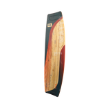 GA Kiteboard Watts Bd 2026, Holzdekor mit rot-schwarzem Design, Draufsicht
