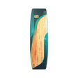 GA 2026 Kiteboard Blend mit Holzoberfläche, Petrol-Blau und Naturholz, Draufsicht