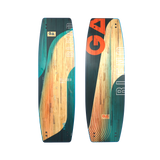 GA 2026 Kiteboard Blend, Holzoptik mit Petrol und Orange, Draufsicht beider Seiten