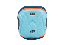 GA G5 PRO Waist Harness LTD 2026 in Hellblau mit dunkelblauen und orangefarbenen Akzenten, Frontansicht