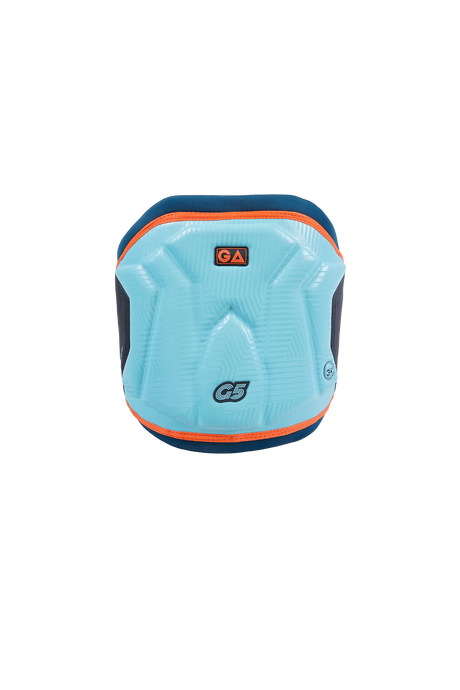 GA G5 PRO Waist Harness LTD 2026 in Hellblau mit dunkelblauen und orangefarbenen Akzenten, Frontalansicht