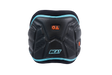GA BEAT Waist Harness LTD 2026 in Schwarz mit türkisen Akzenten, Frontansicht, Kiteboarding-Trapez mit gepolstertem Design