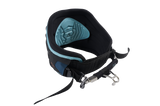 GA BEAT Waist Harness LTD 2026 schwarz-blau mit Polsterung, Frontansicht, Kitesurfing-Ausrüstung