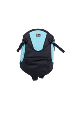 GA Rider Seat Harness 2026 Sitzgurt Schwarz Hellblau mit Schultergurten Draufsicht