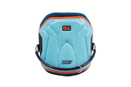 GA VOLT PRO Waist Harness LTD MTE 2026 in Hellblau mit dunkelblauen und orangefarbigen Streifen, Draufsicht