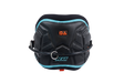 GA PEAK Waist Harness 2026, schwarzes Neopren mit blauem Rand, Frontalansicht, Trapezgurt für Kitesport