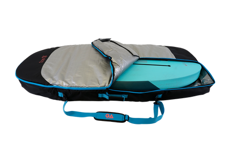 GA 2026 Wing Board Bag Sidewall, türkis-schwarz mit grauem Futter, Transporttasche mit Tragegriffen, Draufsicht