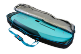 GA 2026 Wing Board Bag Sidewall, türkis-blau Transporttasche mit silbernem Schutzbezug und blauem Tragegriff, Seitenperspektive
