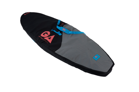 GA Wing DW Board Bag Sidewall 2026, grau-schwarz mit blauem Reißverschluss, Seitenperspektive