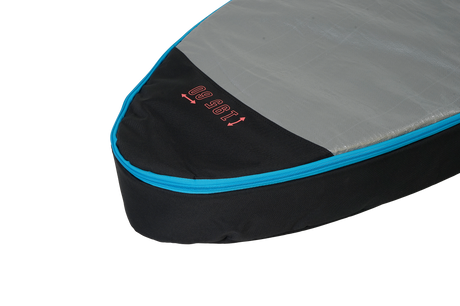 GA Wing DW Board Bag Sidewall 2026, grau-schwarz mit blauer Kante, Detailansicht der Seitenwand