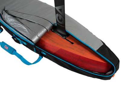 GA Wing DW Board Bag Sidewall 2026, grau-rot-blau, Transporttasche mit Seitenwand, Detailansicht