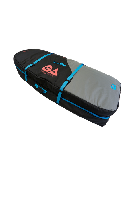 GA Wingfoil Travelbag 2026 Transporttasche schwarz grau blau mit Tragegriffen Seitansicht