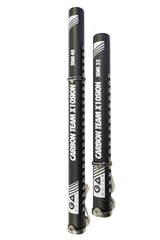GA 2026 Extension TEAM Carbon Rohre in Schwarz, zwei verschiedene Längen nebeneinander, Carbonmaterial mit weißen Markierungen