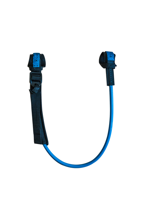 GA Fixed Adjustable Harness lines 2026 blau-schwarz, Trapezleinen mit Kunststoffverbindern, Frontalansicht
