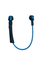 GA Fixed Adjustable Harness lines 2026 blau-schwarz, Trapezleinen mit Kunststoffverbindern, Frontalansicht