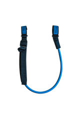 GA Quick Adjustable Harness lines 2026 blau mit schwarzen Griffen, Trapezgurt-Verbindungsleine, Frontalansicht