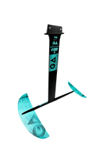 GA Foil ALU Windsurf Set Hybrid 90 2026 mit türkisen Folien und schwarzem Mast, Draufsicht