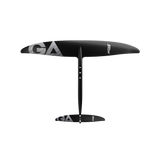 GA Foil CARBON UHM 85 Wing Foil 2026, schwarze Carbon-Wingfoil, Draufsicht mit Mast und Fuselage