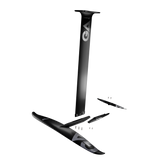 GA Foil CARBON UHM 85 Wing Foil 2026 schwarze Komponenten, bestehend aus Mast, Fuselage und Wing, Ansicht der Einzelteile
