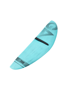GA Foil Front Wing in Hellblau, Frontansicht, modernes Foil-Design mit schwarzen Akzenten