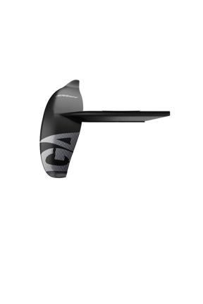 GA 2026 Foil Front Wing MOVE, schwarz, Seitenansicht mit geschwungener Flügelform und Holm