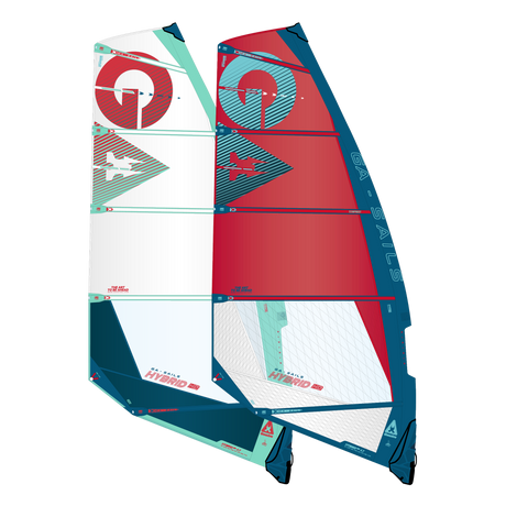 GA Sails Hybrid Complete Rig LTD MTE 2026 Windsegel rot blau mint Frontalansicht