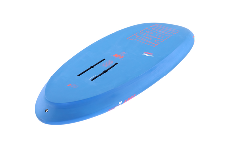 Tabou 2026 Tiny HD Waveboard in Blau, ovale Form mit pinken Details, Seitenansicht