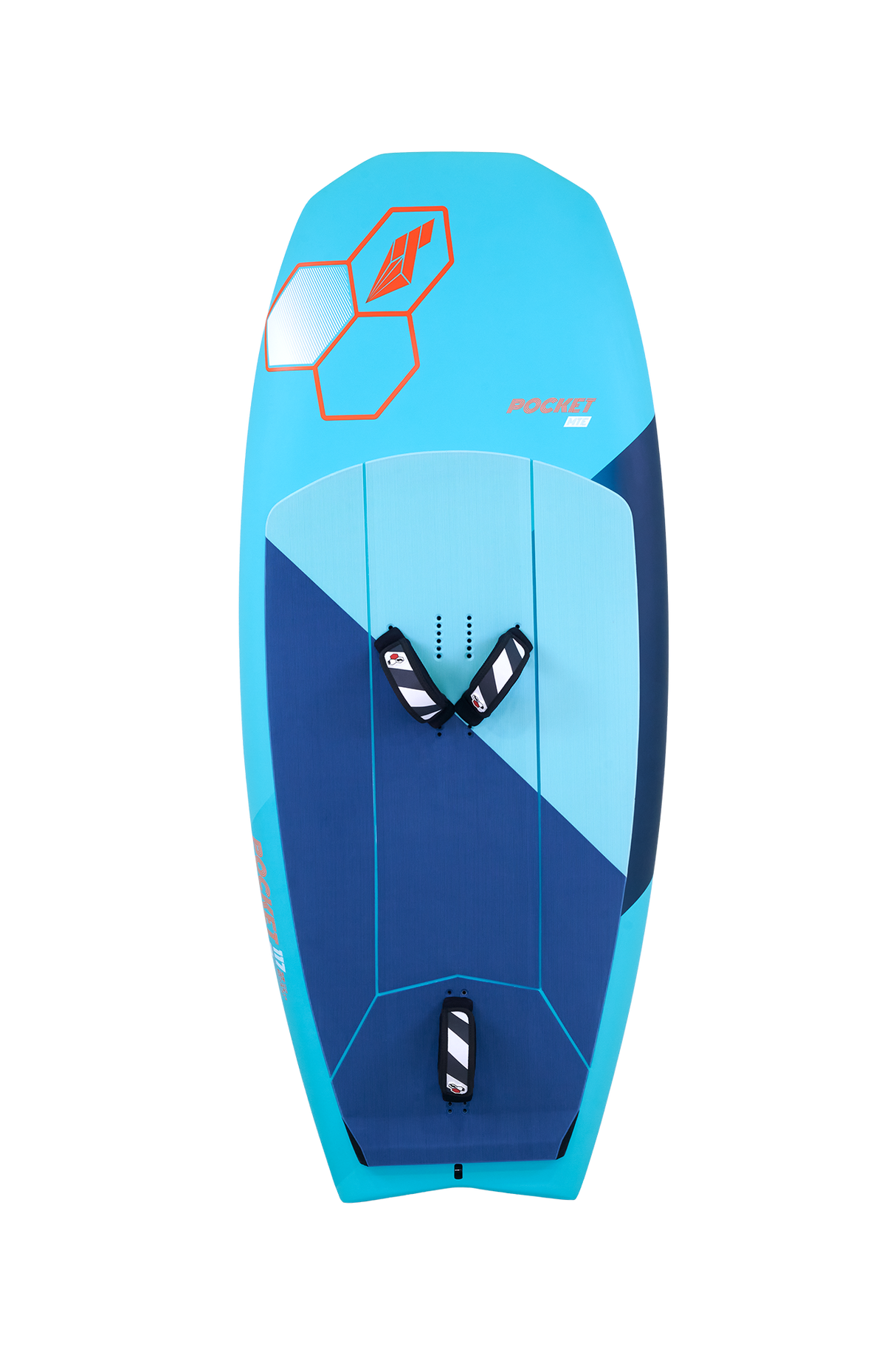 Tabou 2026 Pocket Wing Foil MTE Tragflügelbrett in Blau und Dunkelblau, Draufsicht mit sichtbaren Griffzonen und Befestigungspunkten