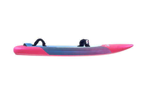 Tabou 2026 Twister Wing Foil, pink und blau, Seitenansicht, Flügel-Foilboard mit Tragegriff