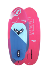 Tabou Twister 2026 Wing Foil Board in Pink und Blau, Draufsicht, mit ergonomischem Design und Flügelstruktur