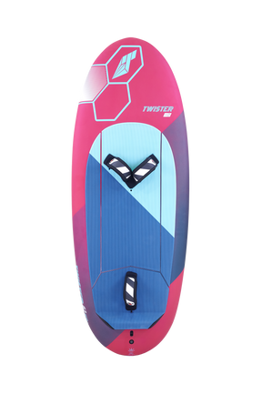 Tabou 2026 Twister Wing Foil, Pink-Blau, Kunststoff, Draufsicht, Wingfoil-Board mit geometrischem Design