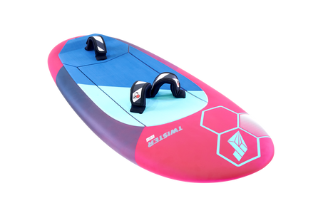Tabou 2026 Twister Wing Foil in Blau, Pink und Violett mit zwei schwarzen Griffen, Draufsicht