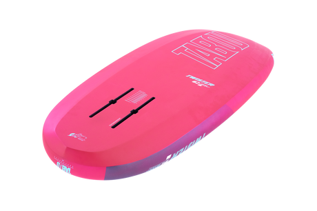 Tabou 2026 Twister Wing Foil in Pink mit violetten Details, Draufsicht auf das aufblasbare Wingboard mit aerodynamischem Design