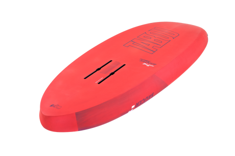 Tabou 2026 Flying Saucer Wingsegel rot, ovale Form, Draufsicht, modernes Windsurfboard-Design