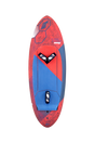 Tabou 2026 Flying Saucer TEAM Kiteboard rot blau Draufsicht mit Griffen und Finne