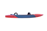 Tabou 2026 Flying Saucer TEAM Hydrofoil Board mit blauem Deck und roten Flügeln, Seitenansicht