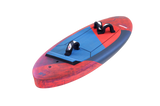 Tabou 2026 Flying Saucer TEAM Kiteboard rot blau mit zwei Fußschlaufen, Draufsicht