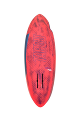Tabou 2026 Flying Saucer TEAM Waveboard rot mit blauem Streifen, Draufsicht
