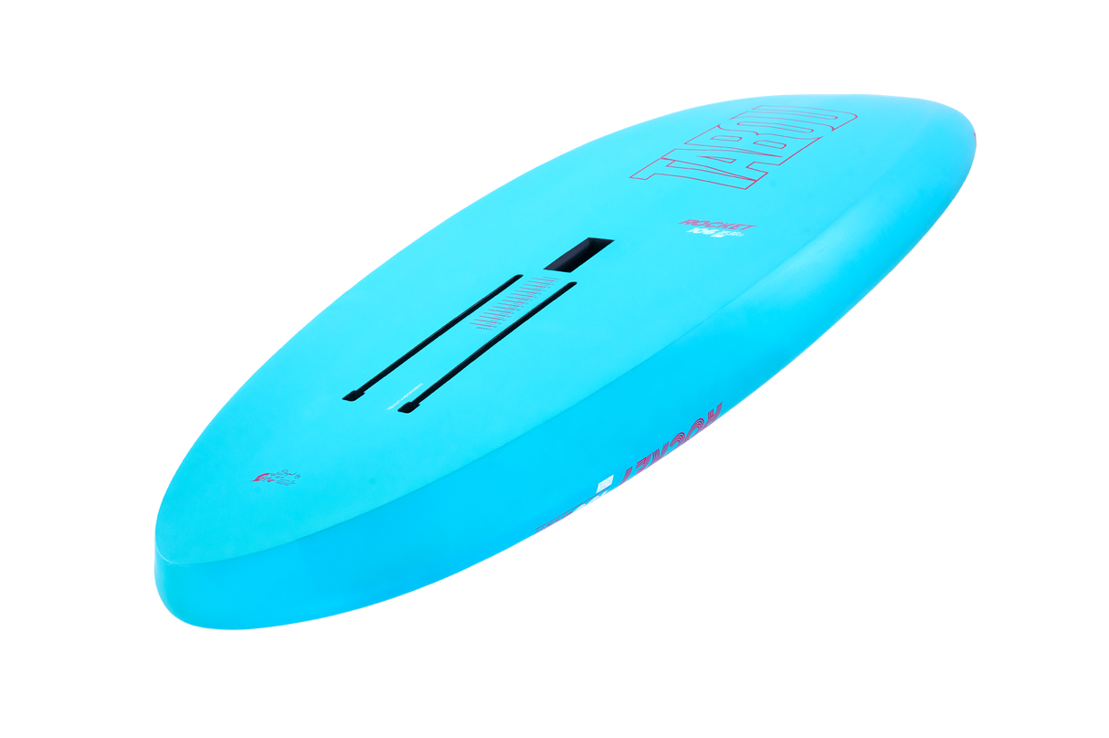Tabou Rocket Wing MTE 2026 Wingfoil-Board in türkis, Draufsicht auf das Board mit sichtbarem Design